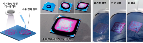 수분에 반응하는 다기능성 편광 컬러 디스플레이 / 사진=한국연구재단