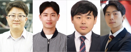 왼쪽부터 김철홍 교수, 박별리 박사, 한문규 통합과정생, 박정우 통합과정생 / 사진=POSTECH