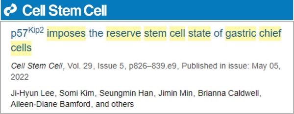국제학술지 'Cell Stem Cell' 최신호에 게재된 해당 논문